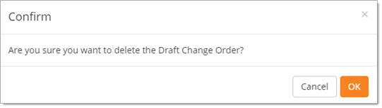 Delete draft change order?